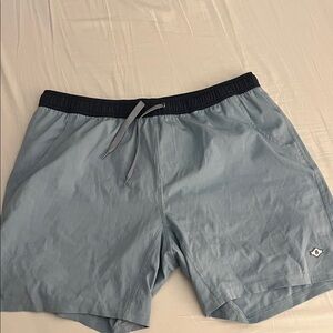 Burlebo Men’s - 7 inch Athletic Shorts - Light Blue - Size Large